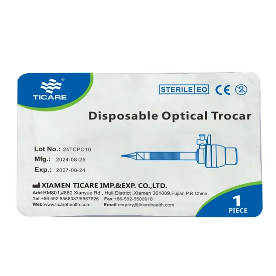 Disposable Laparoscopic Optical Trocar Surgical Instruments Basis Laparoscopy Disposable Trocar 